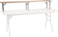 72'' x 12'' x 12'' Birchwood Bar Top Riser with Silver Legs