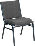 HERCULES Series Heavy Duty, 3'' Thickly Padded, Gray Upholstered Stack Chair