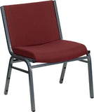 HERCULES Series 1000 lb. Capacity Big and Tall Extra Wide Burgundy Fabric Stack Chair