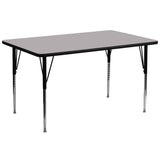 30''W x 72''L Rectangular Activity Table with Grey Thermal Fused Laminate Top and Standard Height Adjustable Legs