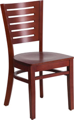 Darby Series Slat Back Mahogany Wooden Restaurant Chair