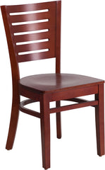 Darby Series Slat Back Mahogany Wooden Restaurant Chair