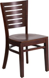 Darby Series Slat Back Walnut Wooden Restaurant Chair