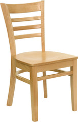 HERCULES Series Natural Wood Finished Ladder Back Wooden Restaurant Chair