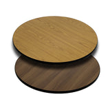 30'' Round Table Top with Natural or Walnut Reversible Laminate Top