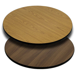 36'' Round Table Top with Natural or Walnut Reversible Laminate Top