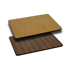 24'' x 42'' Rectangular Table Top with Natural or Walnut Reversible Laminate Top