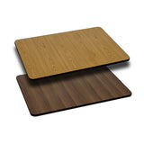 30'' x 48'' Rectangular Table Top with Natural or Walnut Reversible Laminate Top