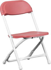 Kids Burgundy Plastic Folding Chair