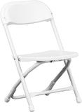 Kids White Plastic Folding Chair