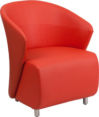 Red Leather Reception Chair