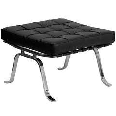 HERCULES Flash Series Black Leather Ottoman