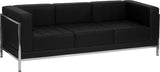 HERCULES Imagination Series Contemporary Black Leather Sofa with Encasing Frame