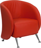 HERCULES Jet Series Red Leather Reception Chair