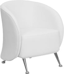 HERCULES Jet Series White Leather Reception Chair