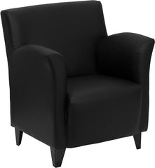 HERCULES Roman Series Black Leather Reception Chair