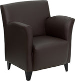 HERCULES Roman Series Brown Leather Reception Chair