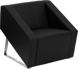 HERCULES Smart Series Black Leather Reception Chair