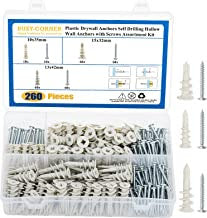 Drywall Anchors Self Drilling Hollow Wall Anchors with Screws, No Pre Drill Hole Preparation Required