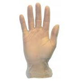 DISPOSABLE POWDER-FREE NON-MEDICAL VINYL GLOVES, CLEAR, LARGE