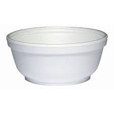 DART 8 OZ WHITE FOAM FOOD BOWL CONTAINER  Stock Number: 8B20