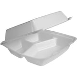 Dart 85HT3 foam containers - Performer® - Medium Three Compartment with removable lid
