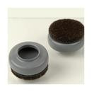 1 1/4" Slip-Over Floor Savers - Gray Sleeve with Brown Felt 1000 Pack