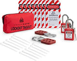 TRADESAFE Lockout Tagout Kit with Hasps, Loto Tags, Red Safety Padlocks