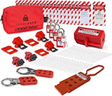 TRADESAFE Electrical Lockout Tagout Kit - Hasps, Clamp on and Universal Multipole Circuit Breaker Lockouts