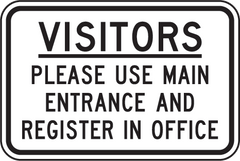 Visitors Sign